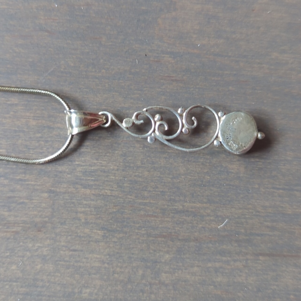 Sterling Silver and Turquoise Pendant - Picture 4 of 6